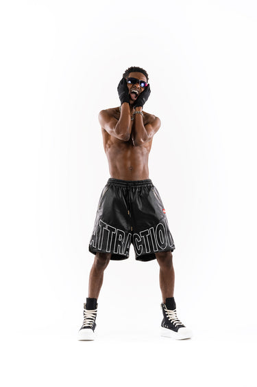"ATTRACTION" 2 Tone Leather Short