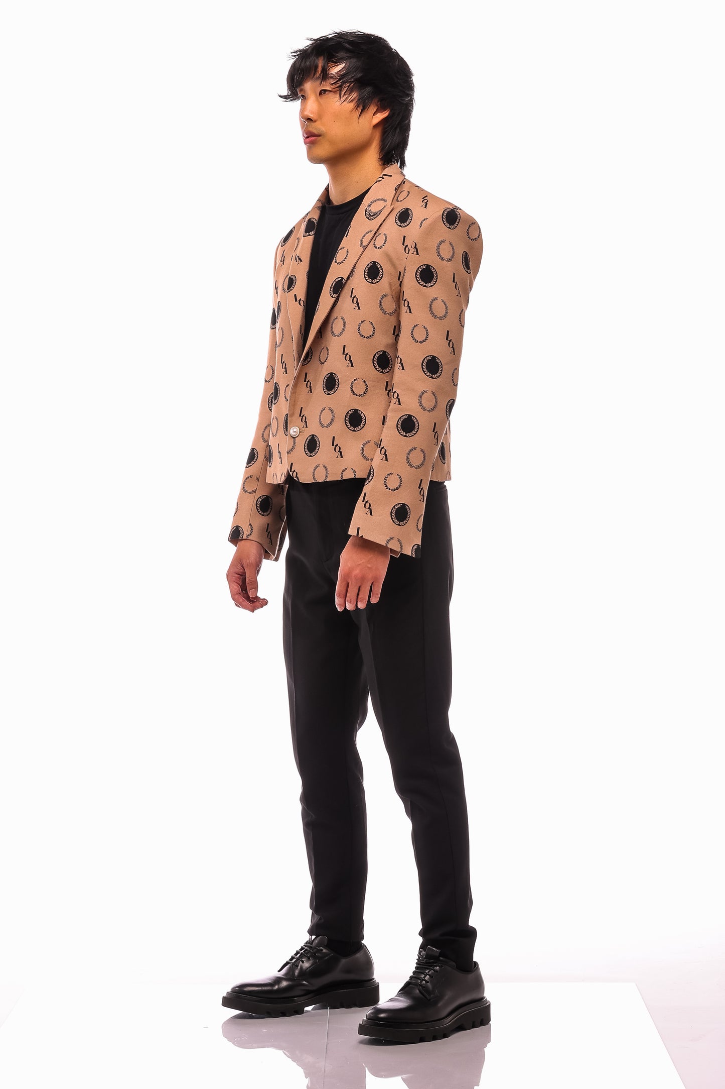 Jacquard Wreath Cropped Coat