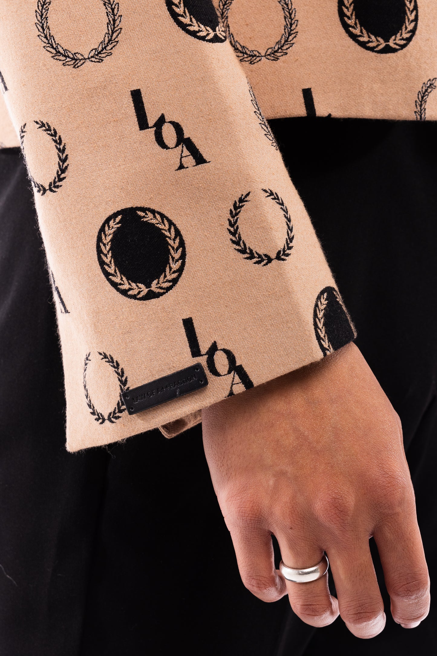 Jacquard Wreath Cropped Coat