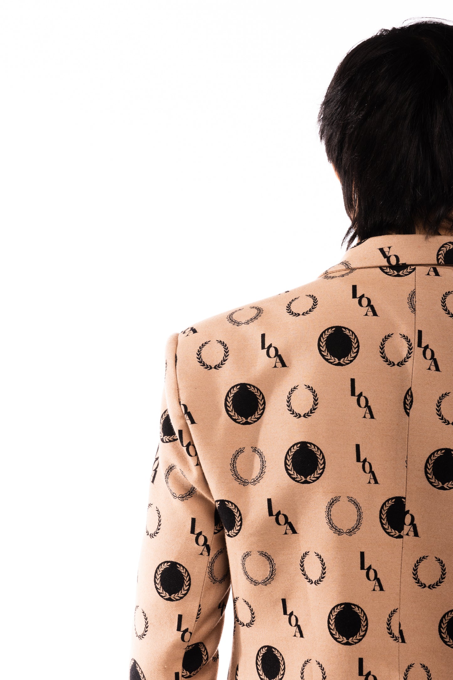 Jacquard Wreath Cropped Coat