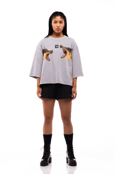 Silver Vicious Vintage Cropped T-Shirt