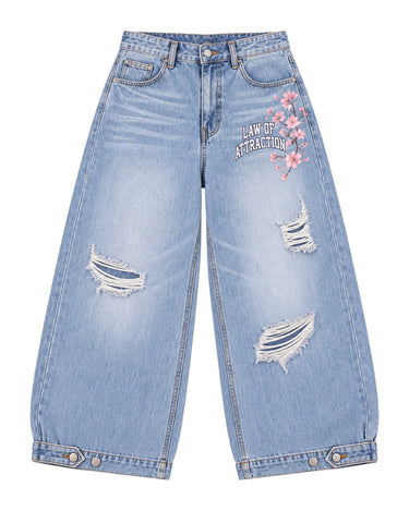 CHERRY BLOSSOM DENIM — Product mockup / flat lay