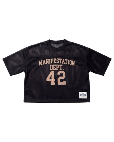 MANIFESTATION DEPT. FOOTBALL JERSEY — Product mockup / flat lay