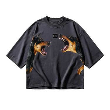 Black Vicious Vintage Cropped T-Shirt front