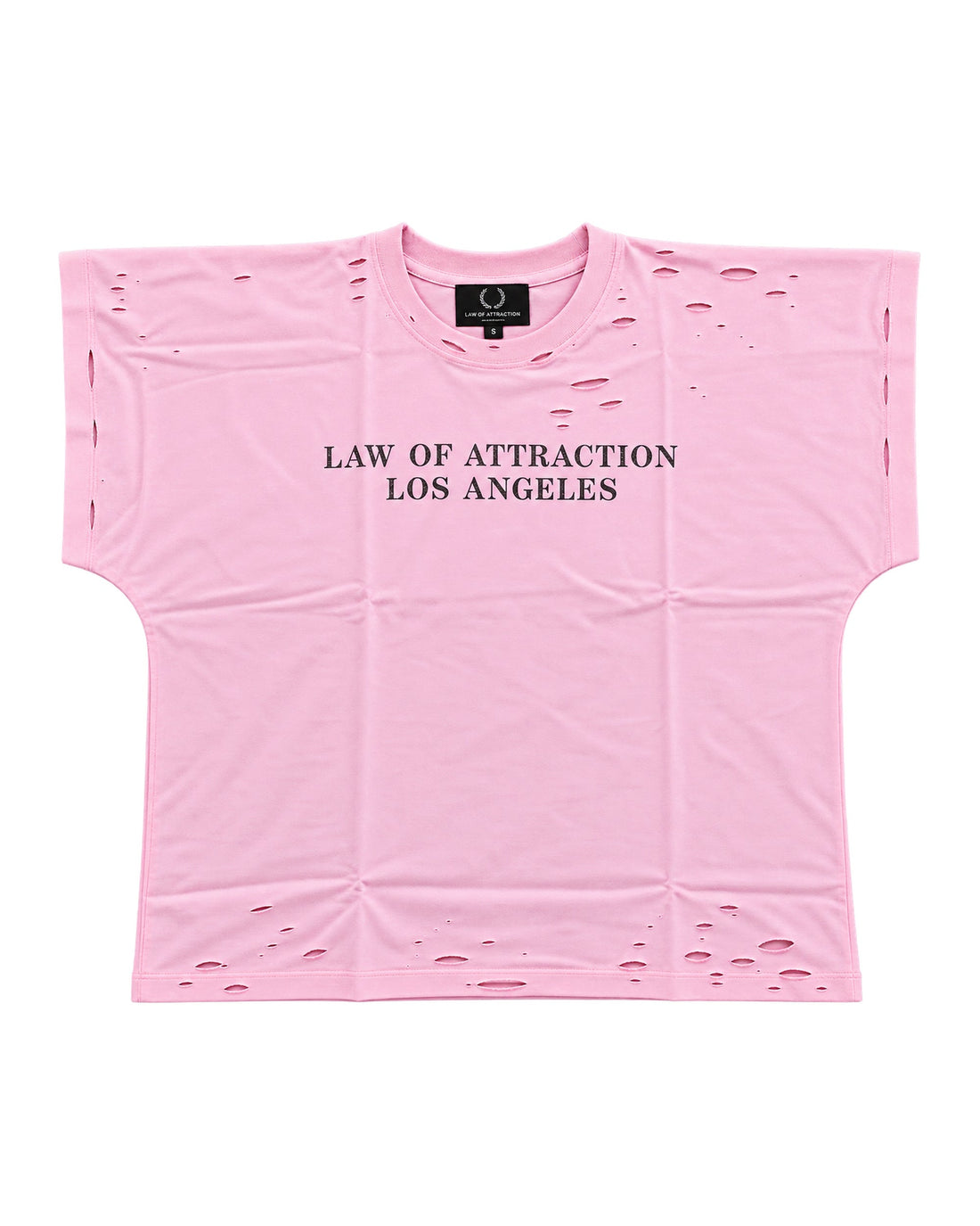 SOFT PINK LAW OF ATTRACTION LOS ANGELES DISTRESS — Product mockup / flat lay