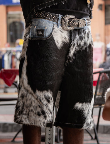 COW HIDE x SELVEDGE DENIM