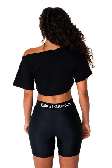 WOMEN OFF- SHOULDER CROP