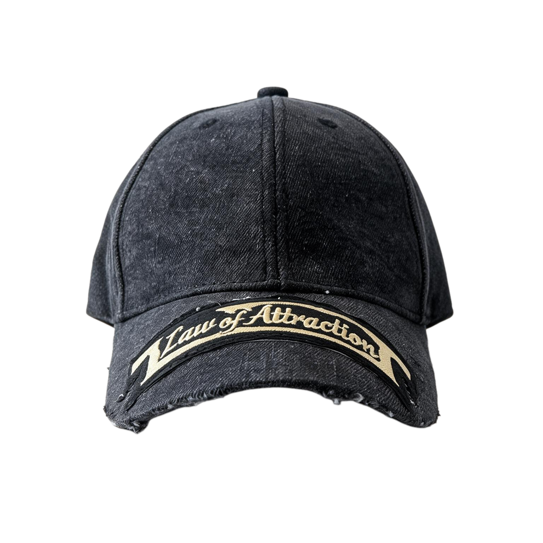 Washed Black Law of Attraction Selvedge Denim Cap