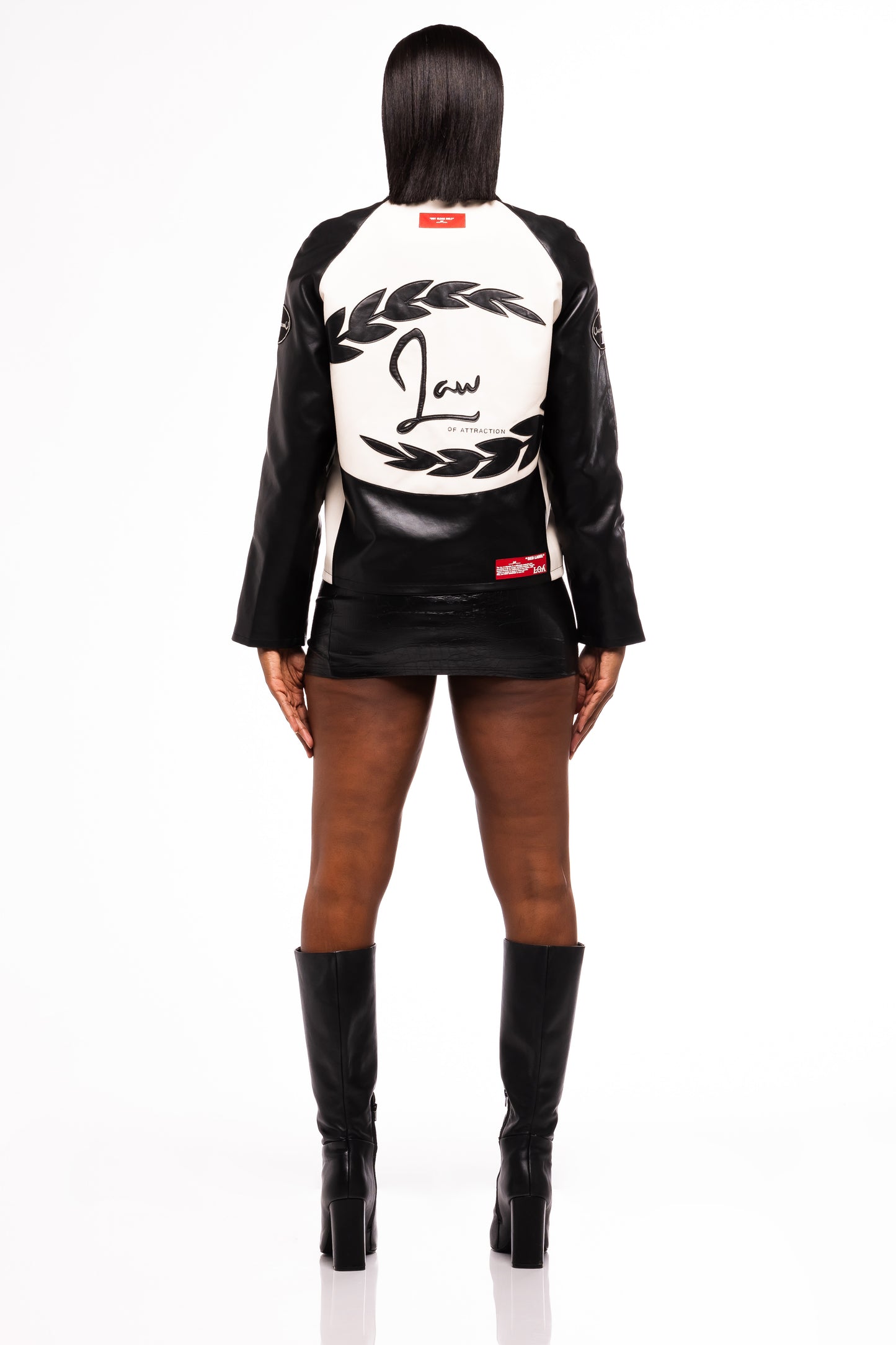 Leather Wreath Moto Jacket [Lightweight] UNISEX