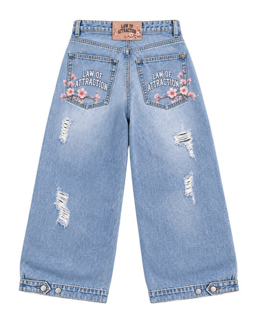 CHERRY BLOSSOM DENIM — Product mockup / flat lay