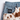BROWN COWHIDE DENIM™ JORT — leather LOA tag and pocket detail, denim color matched to front and back flats