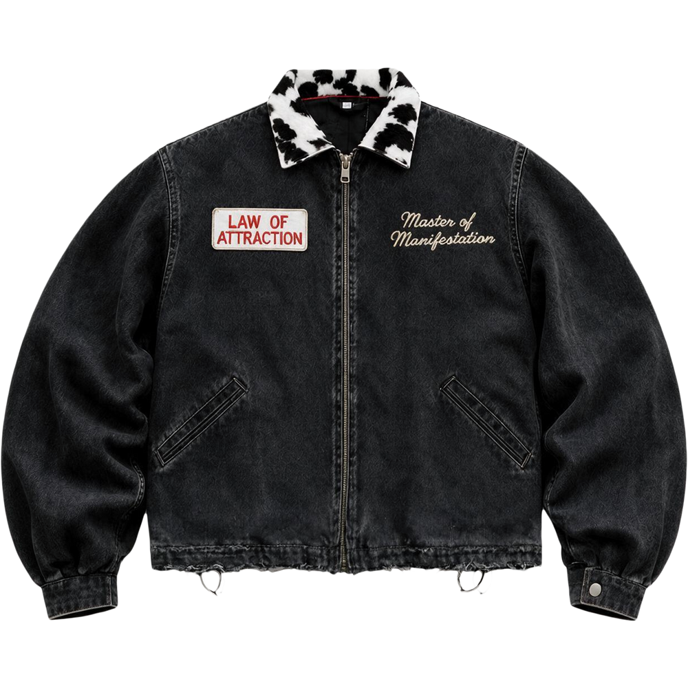Manifestation Master Denim & Cowhide Jacket front