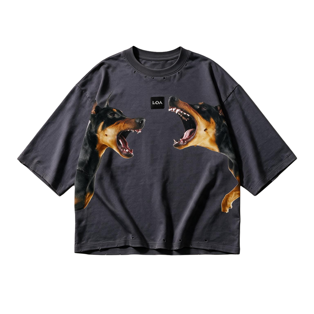 Black Vicious Vintage Cropped T-Shirt front